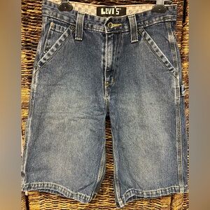 Levi's - Youth Blue Denim Shorts- Size:12, Vintage- Belt‎ Loop on side